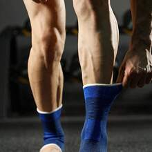 Tobillera transpirable y que absorbe la humedad Protección para el tobillo en actividades al aire libre Tobillera deportiva Manguito para la articulación del tobillo - Azul - Ver 3