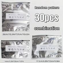 10PCS Aluminum Foil Storage Bags, Suitable For The Kitchen: Perfect For Organizing And Preserving Food In The Refrigerator Or Freezer. Reusable Aluminum Food Storage Bags - Sealed Odor-Proof Bags, Suitable For Household Refrigerators And Freezers, With Labels. Used For Nuts, Grains, Snacks, Meats, Etc