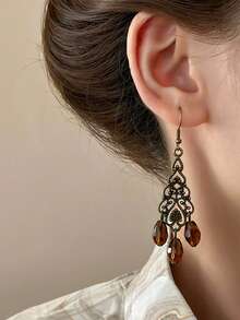 1 Pair Vintage Tassel Earrings For Women, Suitable For Ladies Vacation, Party, Holiday, Couple Date, Birthday Gift, Mother's Day Present