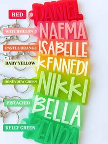 Thẻ tên móc khóa ba lô tùy chỉnh, Móc khóa tên Acrylic cá nhân hóa, Thẻ tên Acrylic tùy chỉnh, Thời trang, Nhiều màu sắc, Dễ thương, Đơn giản, Kawaii, Quà tặng tùy chỉnh độc đáo, Thích hợp làm quà tặng Giáng sinh, Quà tặng ngày lễ tình nhân, Quà tặng sinh nhật tùy chỉnh tự làm, Quà tặng kỷ niệm, Quà tặng cặp đôi, Quà tặng Ngày của Mẹ, Quà tặng đám cưới, Quà tặng phù dâu, Quà tặng tiệc tùng, Quà tặng năm mới, Quà tặng bạn thân - Nhiều màu - Xem 6