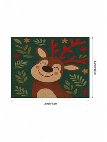 1 pièce Chemin de table renne de Noël, Chemin de table décoratif de Noël, Chemin de table aspect lin de Noël, Chemin de table, Chemin de table, 1 pièce Chemin de table, 4 pièces Sets de table, 1 pièce Housse de coussin, 3 produits disponibles, Décoration saisonnière d'intérieur et d'extérieur pour l'hiver, Décoration de Noël pour la maison, Décoration de chambre de Noël, Décorations de fête de Noël