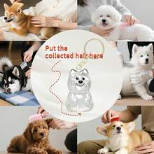 1个宠物品种设计宠物毛发收纳钥匙扣 - 可爱坐姿狗狗（贵宾犬/柴犬/法国斗牛犬等）造型，带链条 - 狗狗主人的理想之选 - 可收纳和保存宠物毛发的钥匙扣纪念品，可挂在钥匙、包包或旅行用品上 - 送给爱狗人士的完美纪念礼物 - 彩色 - 查看 7