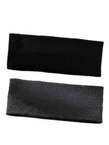 6条/套女士灰色发带，时尚百搭，适合日常佩戴、瑜伽健身、头巾发带、吸汗带等，秋冬季女士度假造型发饰，优雅围巾，柔软头巾 - 多色6件套裝 - 查看 9