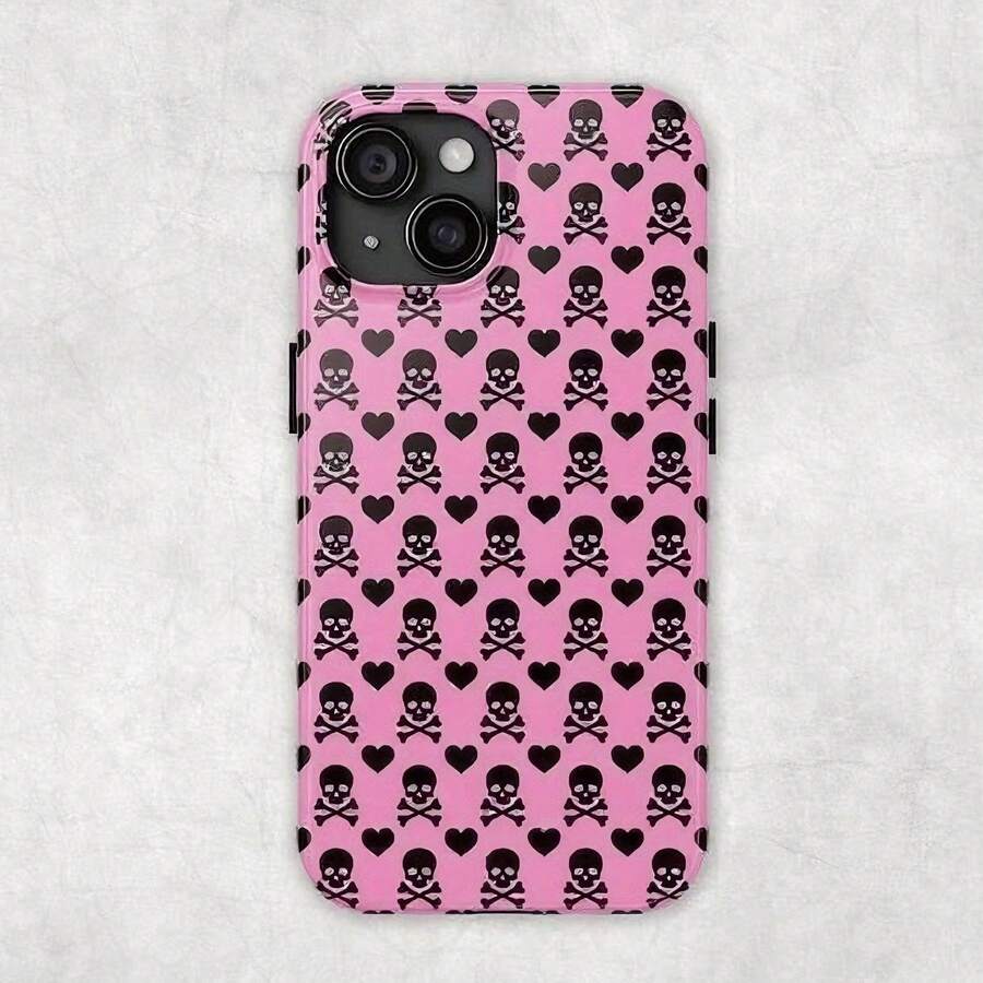 Blue Skully |     Skull N Crossbones Y2K Emo Goth Aesthetic Tough Phone Case - 混色5 - 查看 1