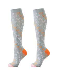 3 Paar Kompressionsstrümpfe für Herren und Damen, geeignet für Fitness-Aktivitäten in Innenräumen und Outdoor wie Basketball, Fußball, Tennis, Wandern, Marathons, Bergsteigen usw. Aus Nylon-Polyester-Mischgewebe gestrickt