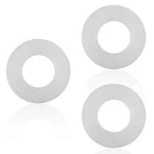 3pcs Toilet Flush Valve Seal, Compatible Rubber Sealing Washer Ring, Universal Replacement Part For Toilet Tank Repair (White) Bathroom Bathroom Accessories Bathroom Tools - White - View 2