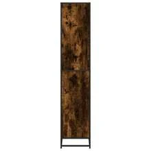 Libreria Larryhot rovere affumicato 80,5x35x170,5 cm in legno ingegnerizzato, resistente e durevole, facile da montare, stile decorativo, adattA, Per riporre soprammobili, statuette, libri, piccoli oggetti, ecc. - Castano - Visualizzare 5