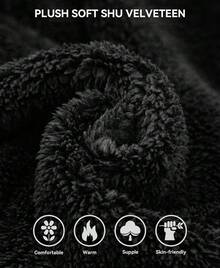 Mens Robe With Hood, Big And Tall Plush Fleece Long Robe For Men Full-Length Bathrobe Cozy And Warm With Pockets