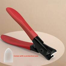 Profesjonalne obcinacze do paznokci u stóp ze stali nierdzewnej, obcinacze do paznokci, narzędzia do paznokci, bardzo duży otwór umożliwiający bezwysiłkowe i oszczędzające pracę przycinanie, niezwykle ostre, trwałe, wodoodporne i antykorozyjne, ergonomiczny, łatwy w uchwycie uchwyt z osłoną ochronną i pilnikiem do paznokci - idealne do grubych, twardych paznokci u stóp - do użytku w domu i w podróży