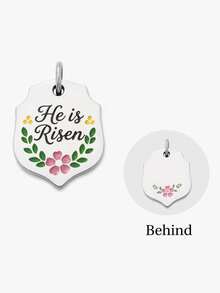 1件简约独特925纯银“她复活了”吊坠，母亲节吊坠，DIY饰品，精致珠宝礼品，男女皆宜 - 款式7 - 查看 5