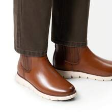 Men's Chelsea Boots Slip On Comfort Leather Casual Shoes - 棕色 - 查看 7