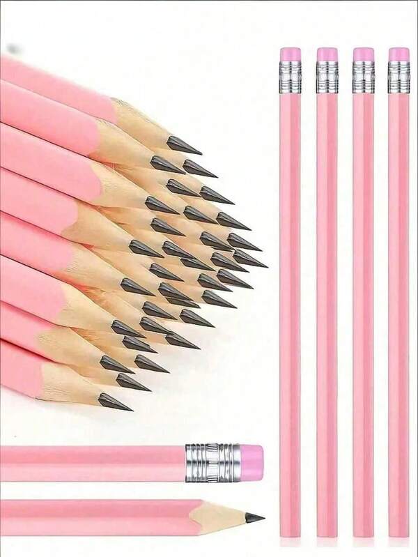 20/10 bút chì HB màu hồng dành cho đám cưới, bút chì than chì kèm tẩy, dùng cho trường học, vẽ, phác thảo, tiệc cô dâu, đồ dùng văn phòng, Halloween, Giáng sinh, năm mới, quà tặng ngày lễ tình nhân, trở lại trường 5/1 chiếc
