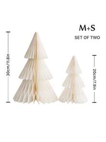 1set Artificial Christmas Trees, Small Christmas Tree Paper Honeycomb Ball, Christmas Origami Decoration, Christmas Gift, Xmas Party Decoration, Home Decor, Dinner Table Centerpiece Christmas Decorations Room Decor Winter Christmas Decorations Home Christmas Gifts Christmas Decor - Multicolor - View 3