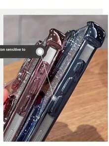 Sequins 1pc Minimalist Bracket Phone Case, Space Case, Anti-Fall/TPU Silicone Soft Edge High-End Protective Case With Dust-Proof Holes, Thick Edges, Luxury Phone Case Compatible With Samsung Galaxy S24 Ultra/S24 Plus/S24/S23 Ultra/S23 Plus/S23/S22 Ultra/S22 Plus/S22/S21 Ultra/S21 Plus/S21 FE/S23 FE/S20 Ultra/S20 Plus/S20 FE And Bracket Electroplating + TPU Silicone Soft Edge Full Coverage Women/Men High-End Protective Case For OPPO A5x/C12345678/987654321 And OPPO A12345678987654321 - Silver - View 3