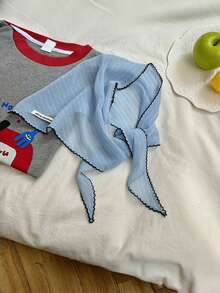 1pc Women's Polka Dot Striped Triangle Scarf Chiffon Headscarf Hair Bandana Neckerchief Sweet Polka Dot Thin Striped Triangular Head Hair Scarf Hair Wrapping Ideal For Dressing Up Your Summer Look Hair Accessories Fall Winter Headbands For Women For Vacation Outfits Woman