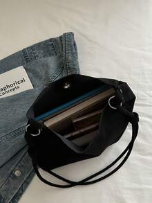 奢华新款PU皮革时尚高端手提包 - 黑色 - 查看 7