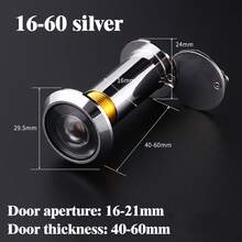 Spioncino grandangolare a 200 gradi con lente in vetro ad alta definizione, copertura girevole per la privacy, anti-furto e anti-rotazione, adatto per porte di camere d'albergo e vari tipi di porte - Multicolore - Visualizzare 15