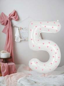 套装包含：1 个 40 英寸白色数字铝箔气球、1 卷心形贴纸 + 胶水，适用于婚礼、生日、周年纪念、毕业典礼、夏季派对装饰。 - 彩色 - 查看 14