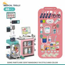 48pcs Kids' Cash Register Toy Set - Pharmacy Clinic Counter, Includes Toy Stethoscope, Play Money, Thermometer, Credit Cards, And Medical Tools. Doctor's Uniform,Perfect For Boys And Girls To Role-Play As Pharmacists And Cashiers. Top Choice For Birthday Gifts And Playtime. - Multicolor - View 12