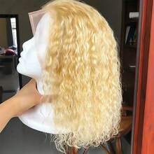 613 13x4 Lace Front Wigs Human Hair Blonde Bob Human Hair Wigs Short Curly Bob Wigs For Woman 613 Frontal Wigs Pre Plucked With Baby Hair 200% Density - S613 - 查看 6