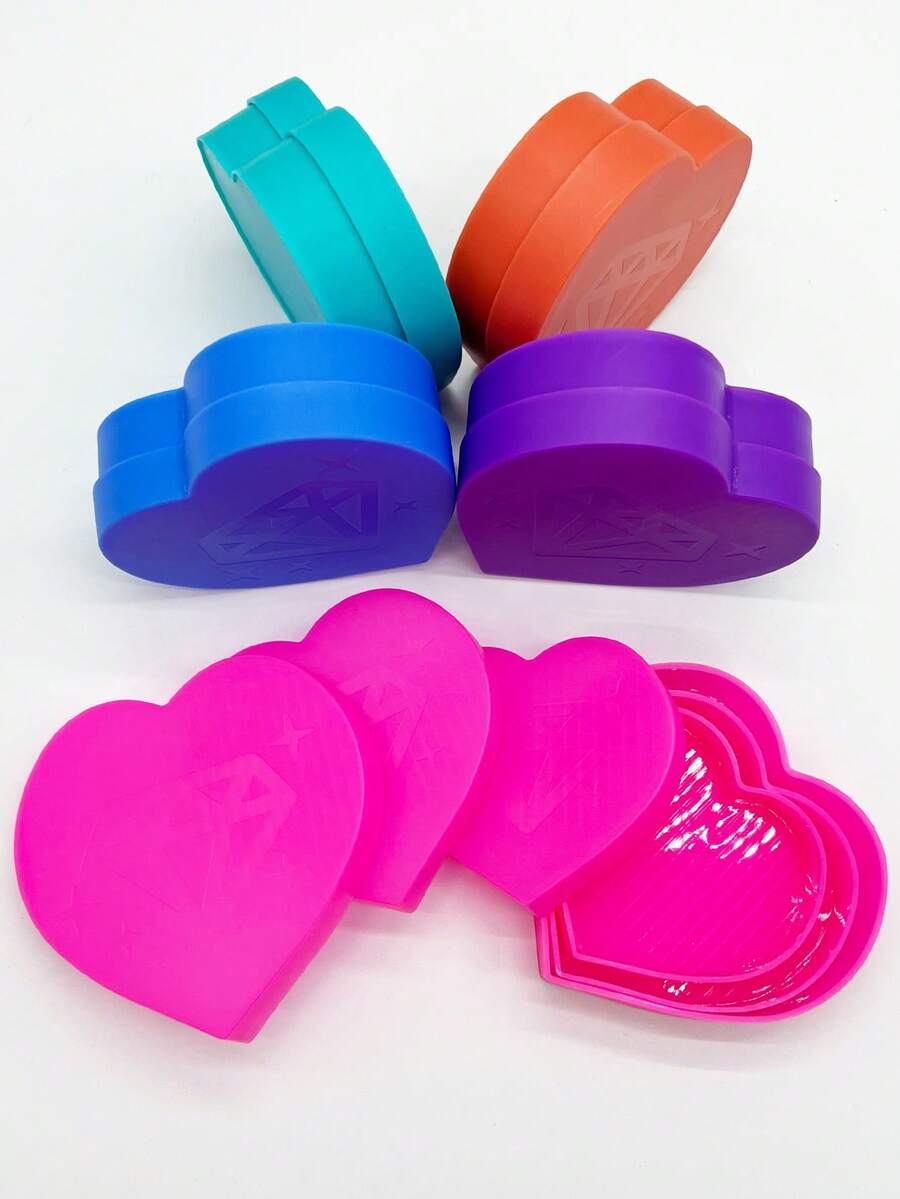 3pcs/Set Diamond Painting Tray, Storage Box Tool Kit, Heart-Shaped Diamond Tray & Diamond Box