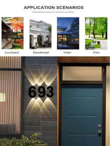 1 件现代 0-9 数字金属墙饰,家庭住址金属门牌号,房屋车库门,户外邮箱号码,墙面装饰,适用于家庭入口、门廊、商店、咖啡厅、花园、庭院别墅、办公室、户外使用、婚礼、生日、乔迁、万圣节、圣诞节和感恩节,理想的装饰礼物 - 彩色 - 查看 7