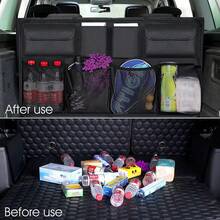 1pc Oxford Cloth Car Trunk Storage Bag, Multi-Function SUV Backseat Organizer Hanging Net Pocket
