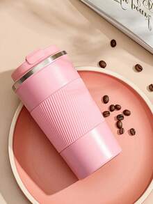 1 Pc Stainless Steel Insulated Travel Mug, Stainless Steel Coffee Cup, Mug, Double Wall Vacuum Water Bottle With Lid, Hot And Cold Dual Purpose Water Bottle, Suitable For Hot And Cold Drinks, Easy To Carry, Suitable For Home, Travel, Outdoor, Coffee, Back To School, Christmas, New Year, Cup, Cup, Insulated Water Bottle