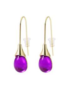 A Pair Of Fashion Resin Water Drop Earrings, Simple And Versatile, Suitable For Any Occasion.