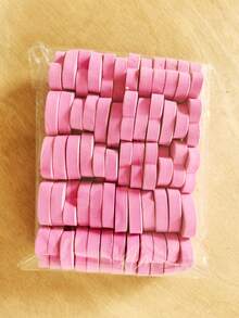 60-Piece Set Of Heart-Shaped Sponge Nail Files In Pink, Mini Size, Creative Styling Nail Art Tools, Nail Polishing Tools, Perfect Gift For Girls