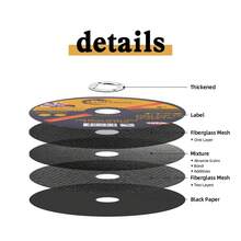 5pcs/10pcs/20pcs/50pcs 5 Inch/125mm Stainless Steel Cutting Discs, 22mm Arbor Hole, 1.2mm Thickness, Metal Grinding Wheels - Black - View 5