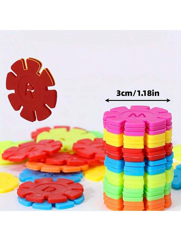 Set De 200 Bloques De Construcción De Copo De Nieve – Plástico ABS De 30 Mm – Juguete Educativo Para Niños A Partir De 3 Años – Creatividad Y Motricidad