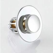 1个浴室水槽排水口过滤器（通用直径3.3厘米-4厘米），弹簧式浴缸排水盖，塑料芯可推入/拉出，水槽排水过滤器，家用毛发收集器，餐厅和厨房食物垃圾过滤器，浴室配件和小工具/浴室必备品 - 彩色 - 查看 5