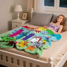 Numberblocks Math Adventure Flannel Throw Blanket Colorful Educational Character Design Soft Warm Lightweight Blanket For Kids Playroom Classroom Nursery Bedroom Couch Learning Time Gift For Boys Girls Children Fans Birthday Christmas Educational Present, Versatile Shawl/Blanket: Durable, Comfy, Breathable, Easy-Care. Multi-Use: Bed/Sofa/Camp/Travel/Office/Car/Desk. Events: NY/V-Day/Fall/StPats/Halloween/Tgiving/Xmas/Solstice/Easter/Mom&Dad/July4/LaborDay. Patterns: Cheetah/Stripe/Plaid/Houndstooth/Geo/Animal/Botanical/Abstract/US Flag/Holiday Plaid. Types: Throw/Stitch/Hand-Stitched/Thermal/Flannel/Microfiber/Bamboo. Fringe/Tassels/Poms. Fabrics: Sherpa/Chunky/Cable Knit. Features: All-Season, Light Warmth, Anti-Pilling, Gift-Wrap. - 多色 23 - 查看 4