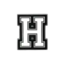 Móc khóa giày cao su mềm hình chữ cái và số, Phụ kiện trang trí tự làm phù hợp cho học sinh trở lại trường, Quà tặng bạn bè, Trang trí hoa giày guốc rỗng, Thường ngày đa năng, Ý tưởng quà tặng phụ kiện giày - Đen và trắng - Xem 37