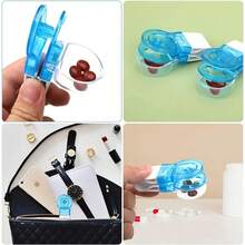 1 pièce Pilulier portable avec boîte à médicaments - Outil d'assistance d'emballage de pilule facile à ouvrir - Design compact de comptoir avec distributeur de pilules créatif