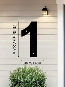 1 件现代 0-9 数字金属墙饰,家庭住址金属门牌号,房屋车库门,户外邮箱号码,墙面装饰,适用于家庭入口、门廊、商店、咖啡厅、花园、庭院别墅、办公室、户外使用、婚礼、生日、乔迁、万圣节、圣诞节和感恩节,理想的装饰礼物 - 彩色 - 查看 14