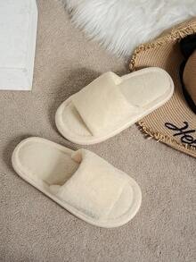 Sandales pliables légères de mode blanches pour femmes, convenant pour le port intérieur et extérieur, semelle en EVA de couleur unie, automne/hiver