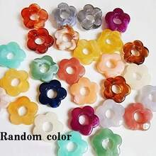 200pcs/50pcs Acrylic Beads Shaped Like Flowers, Featuring Different Gradient Designs, Perfect For Creating DIY Earrings And Other Jewelry Crafts.