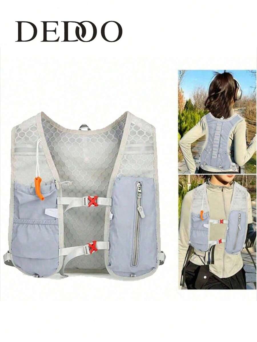 Dedoo Running Vest, 5L Hydration Vest Lightweight, Breathable And Sweatproof Running Backpack, Adjustable Running Hydration Vest For Trail Running Marathon Race Jogging Cycling - Grey - View 1