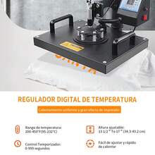 Plancha Sublimadora Control Digital Manual Sublimación29x38 - Negro - Ver 5
