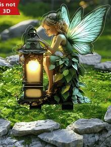 Enchanting Fairy Mushroom House Summer Garden Logo Set - 0.3 Cm Thick Acrylic Outdoor Decoration, Potted Landscape Ornament, Romantic Bohemian Style, Multi-Functional Courtyard Artwork, An Ideal Choice For Christmas Gift. Suitable For Garden Decoration, Wedding Decoration, And Home Decoration. - Multicolor - View 7