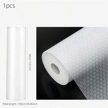 1卷防水EVA橱柜抽屉垫 - 防油/防水/防污，防滑厨房收纳垫，适用于冰箱搁板、抽屉、台面 - 易于清洁的家居收纳用品，搁板垫 - 無色 - 查看 11