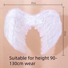 1-częściowy dodatek do kostiumu w kształcie skrzydeł anioła, opaska anioła – idealny na Boże Narodzenie, Halloween, imprezę, cosplay i inne akcesoria kostiumowe