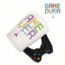 Cốc cà phê gốm thủ công 3D kiểu tay cầm chơi game Cốc sữa ăn sáng tại nhà Cốc quà tặng sinh nhật sáng tạo - trắng - Xem 5
