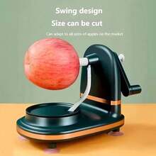 1pc Easy-Twist Apple Peeler Manual Multi-Functional Fruit Peeling Tool With Durable Green Black Design Effortless Apple Peeling For Home Kitchen No Electricity Needed - màu xanh lá cây nhạt - Xem 4