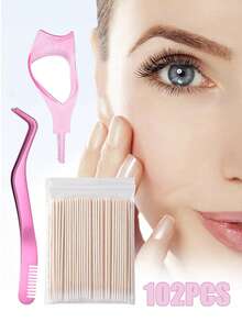 Ultra-feine Reinigungsstäbchen, Einweg-Reinigungsstäbchen, geeignet für Ohren- und Nasenreinigung, Make-up und Körperpflege, Nagel-Reinigungsstäbchen, multifunktionale Schönheitstools, zum Modifizieren von Eyeliner, Lippenkontur, Augenbrauen-Formung und anderen Kosmetiktools, Reinigungsmittel, Haushaltsreinigungsstäbchen, Outdoor-Pflegewerkzeug-Zubehör, Multifunktions-Wimpernzange, Augenbrauen-Lockenwickler, Falsche Wimpern Pinzette