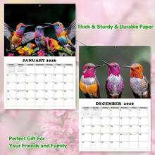 2026-2027 Butterfly Wall Calendar - 13-Month Coated Paper Calendar With Vibrant Butterfly And Floral Designs, 11.3x8.3 Inches, Weekly And Monthly Views, Hanging Hole, English Language, Suitable For Home, Office Or Classroom Organization, Butterfly Decor
