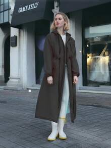 Fashion Rain Coat Rain Coat For Women Thickened Waterproof Rain Coat Women's Raincoats Travel Climbing Riding Rain Poncho Rain Jacket Universal Rain Coat Windbreak Poncho Waterproof Lengthen Raincoat Waterproof Outdoor Raincoat