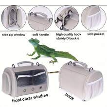 Transparent TPU Portable Travel Backpack – 1pc Pet Carrier Cage For Hamsters, Rabbits, Lizards And Small Animals